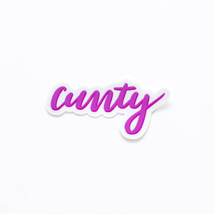 "C*nty" Sticker by Rising Violet Press (Melb)