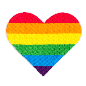 "Rainbow Pride Heart" embroidered patch by These Are Things (USA)