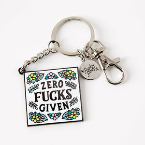 "Zero F*cks Given" Enamel Keyring by Punky Pins (UK)