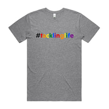 Load image into Gallery viewer, Tackling Life (AFT) on AS Colour Staple Organic Tee (black hashtag)