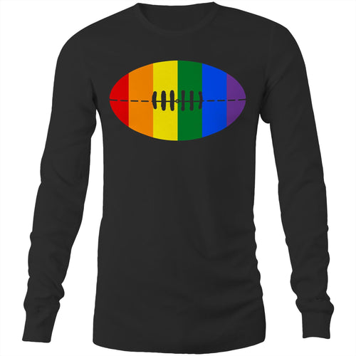 Rainbow Footy (AFT) on AS Colour Base - Mens Long Sleeve T-Shirt