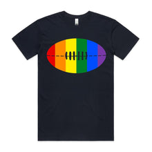 Load image into Gallery viewer, Rainbow Footy (AFT) on AS Colour Staple Organic Tee