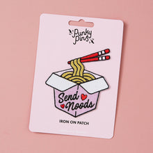 Load image into Gallery viewer, &quot;Send Noods&quot; Iron On Patch by Punky Pins (UK)