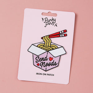 "Send Noods" Iron On Patch by Punky Pins (UK)