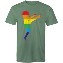 Load image into Gallery viewer, Rainbow Footy Girl (AFT) on AS Colour Staple - Mens T-Shirt