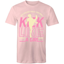 Load image into Gallery viewer, &quot;Kick Like A Girl&quot; (AFT) on AS Colour Staple - Mens style T-Shirt