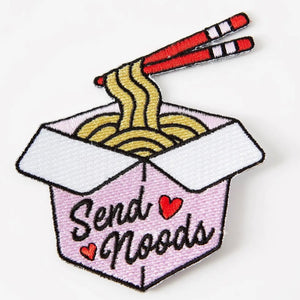 "Send Noods" Iron On Patch by Punky Pins (UK)