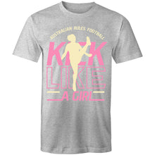 Load image into Gallery viewer, &quot;Kick Like A Girl&quot; (AFT) on AS Colour Staple - Mens style T-Shirt