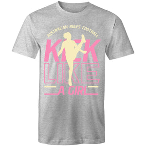 "Kick Like A Girl" (AFT) on AS Colour Staple - Mens style T-Shirt