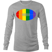 Load image into Gallery viewer, Rainbow Footy (AFT) on AS Colour Base - Mens Long Sleeve T-Shirt