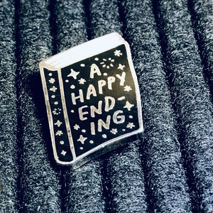 "Happy Ending" enamel pin by AdamJK (USA)