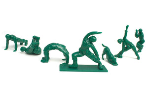 "Yoga Joes" series 2 poses in green by Humango
