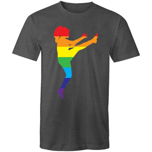 Rainbow Footy Girl (AFT) on AS Colour Staple - Mens T-Shirt