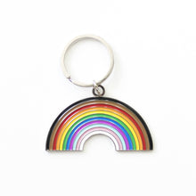 Load image into Gallery viewer, &quot;Inclusive Rainbow&quot; Keyring by Rising Violet Press