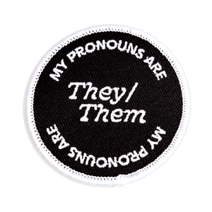"They/ Them pronouns" embroidered patch by These Are Things (USA)