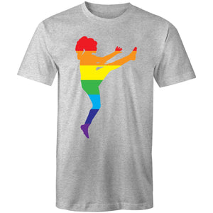 Rainbow Footy Girl (AFT) on AS Colour Staple - Mens T-Shirt